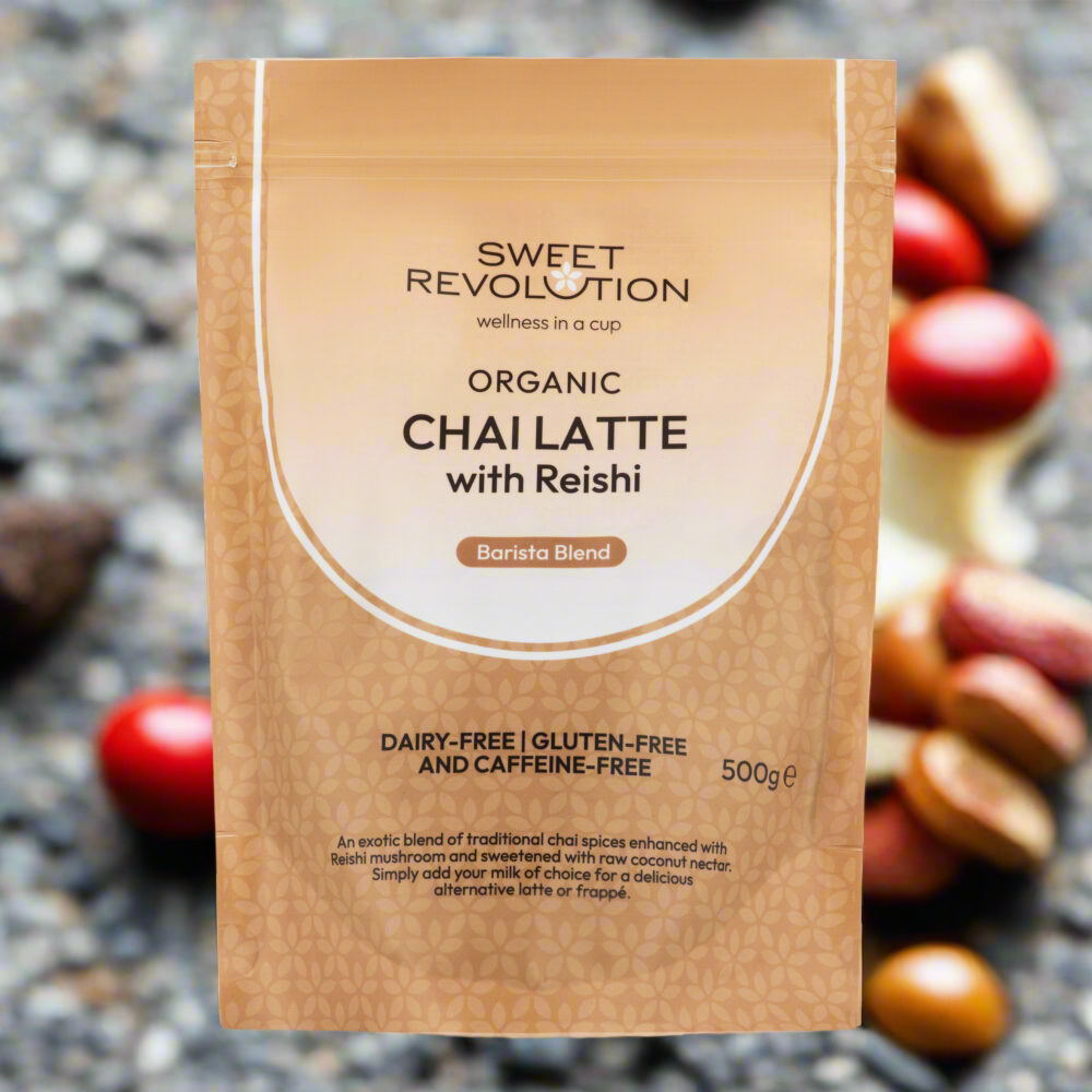 SR Organic Chai Latte With Reishi - Premium Organic Blends from Bean and Brew Co. - Just £23.99! Shop now at Bean & Brew Co.
