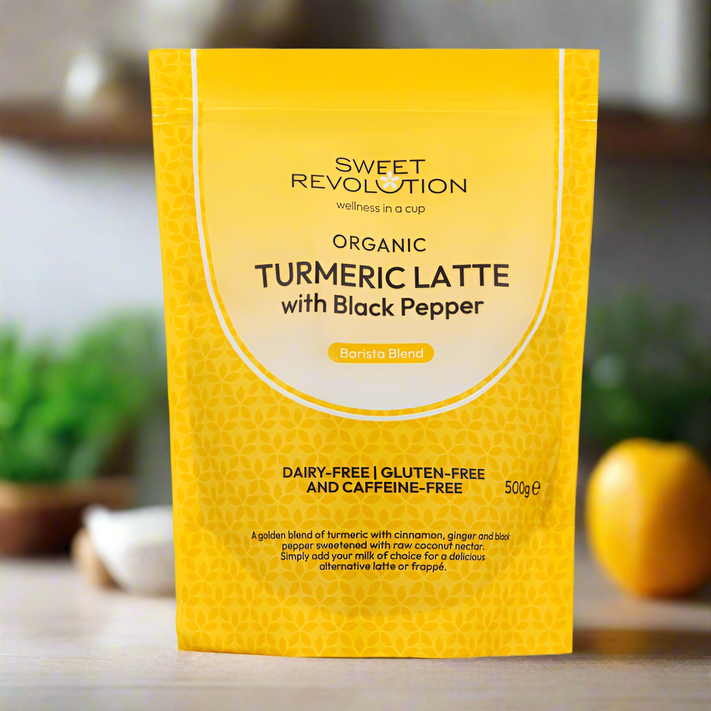 SR Organic Turmeric Latte With Black Pepper - Premium Organic Blends from Bean and Brew Co. - Just £23.99! Shop now at Bean & Brew Co.
