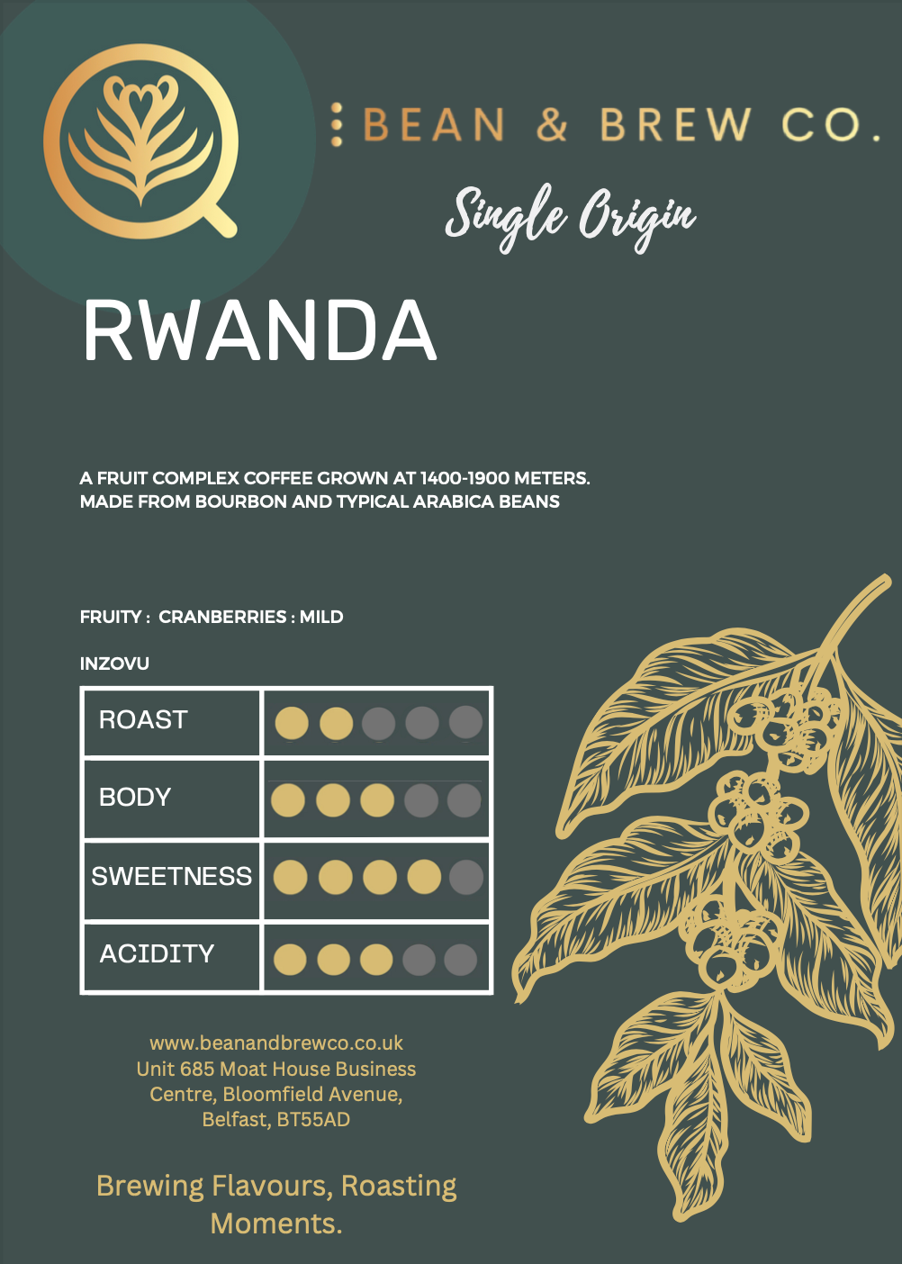 Rwanda Inzovu - Premium Single Origin from Bean and Brew Co. - Just £10.99! Shop now at Bean & Brew Co.