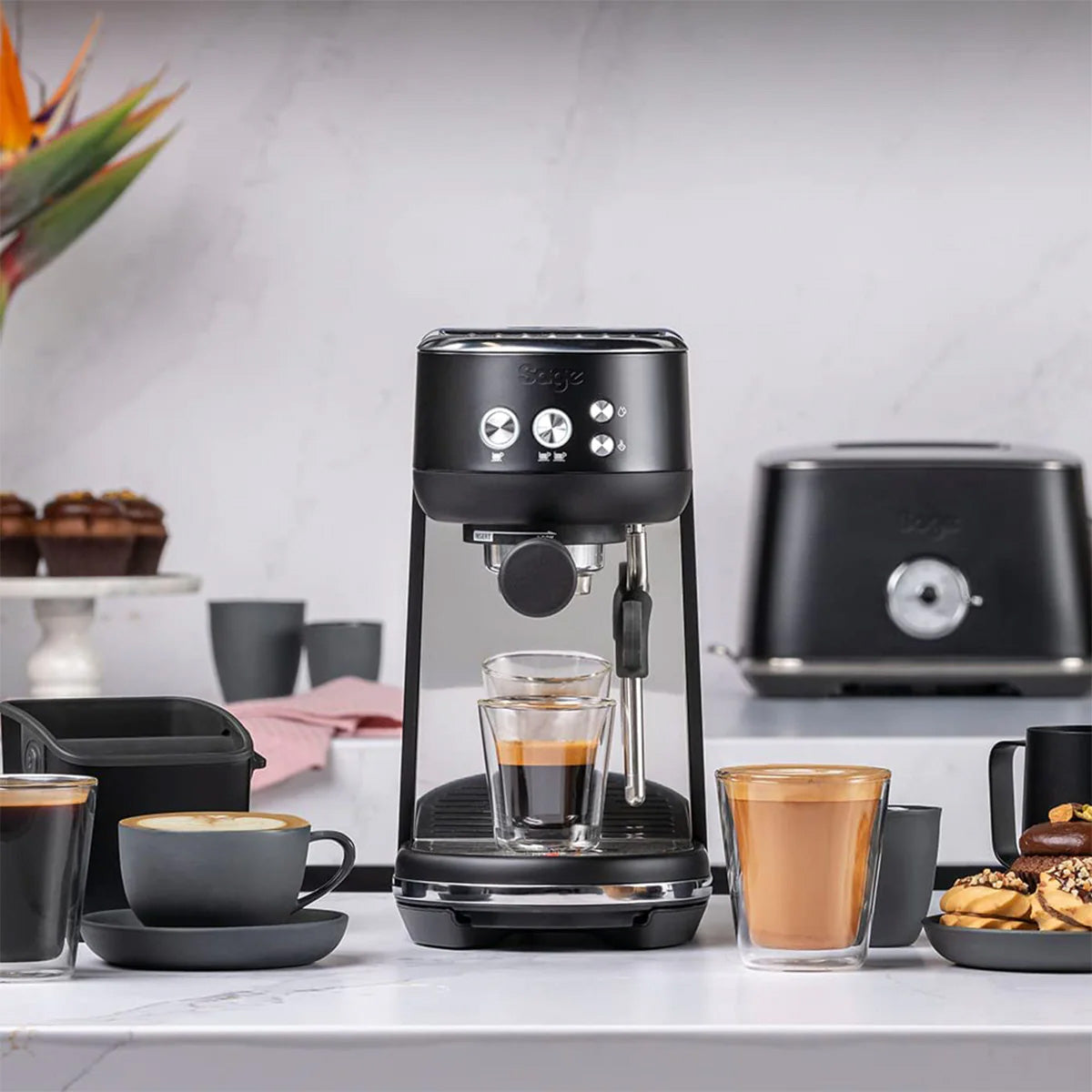 Sage The Bambino Espresso Machine (Black Truffle) - Premium Coffee Machines from Sage - Just £329.95! Shop now at Bean & Brew Co.
