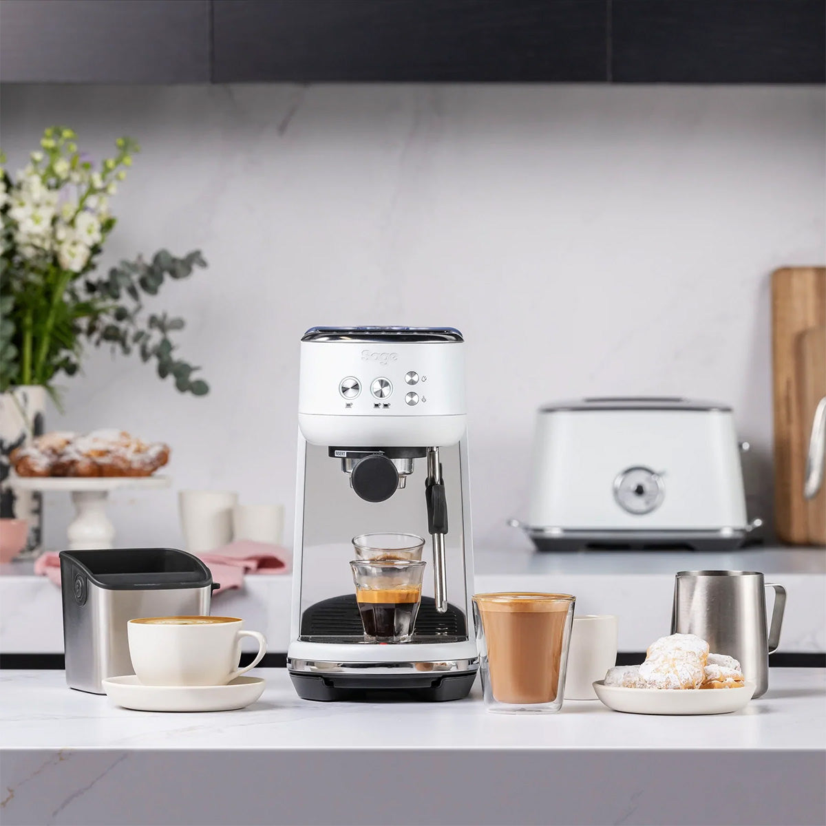 Sage The Bambino Espresso Machine (Sea Salt) - Premium Coffee Machines from Sage - Just £329.95! Shop now at Bean & Brew Co.