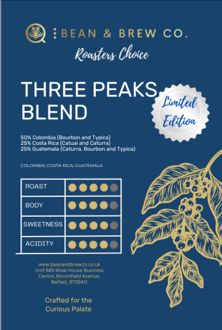 Three Peaks Blend - SPECIAL OFFER - Premium Blends from Bean and Brew Co. - Just £14.99! Shop now at Bean & Brew Co.