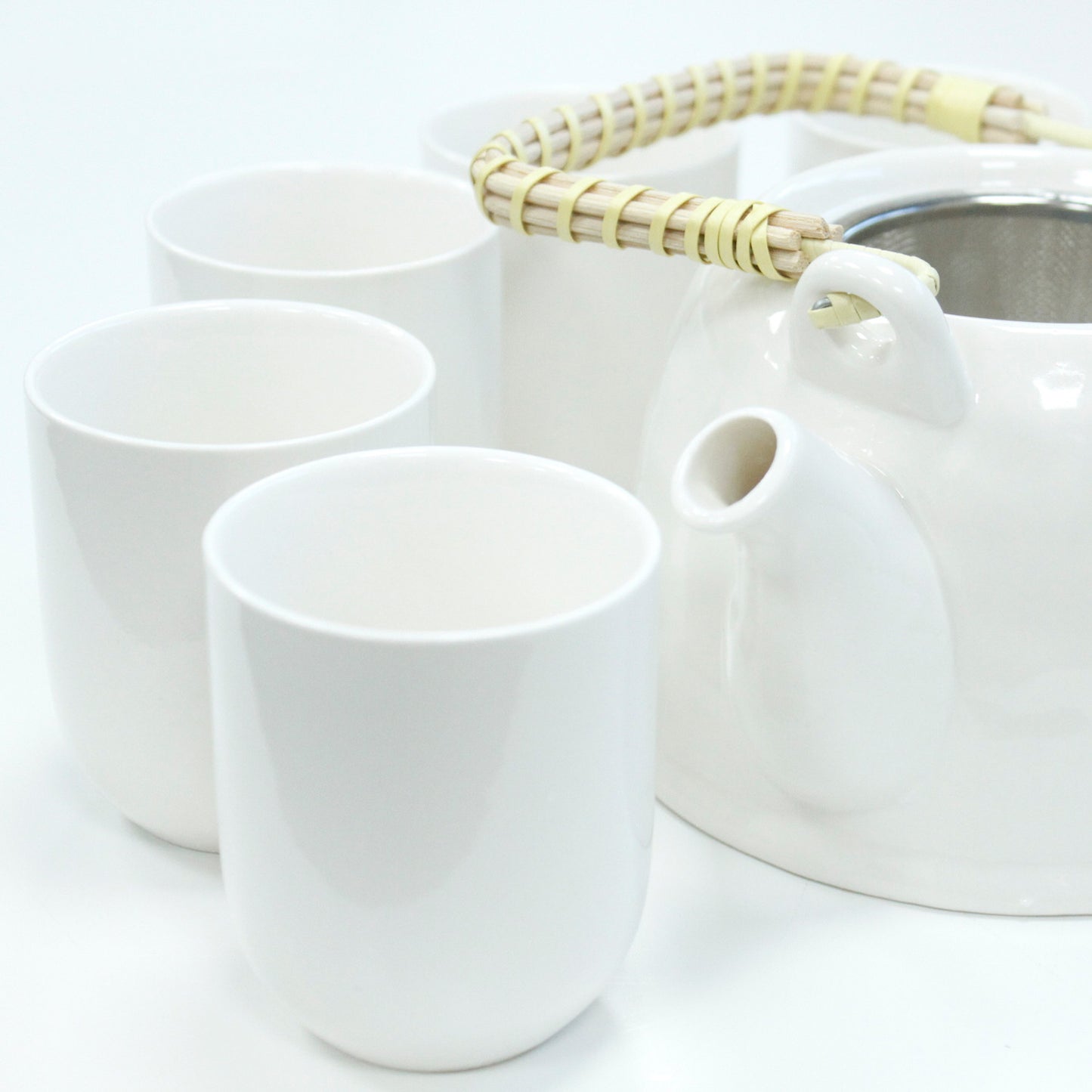 Herbal Tea Pot Set - Classic White - Premium Tea Pot Set from AW DS - Just £22! Shop now at Bean & Brew Co.
