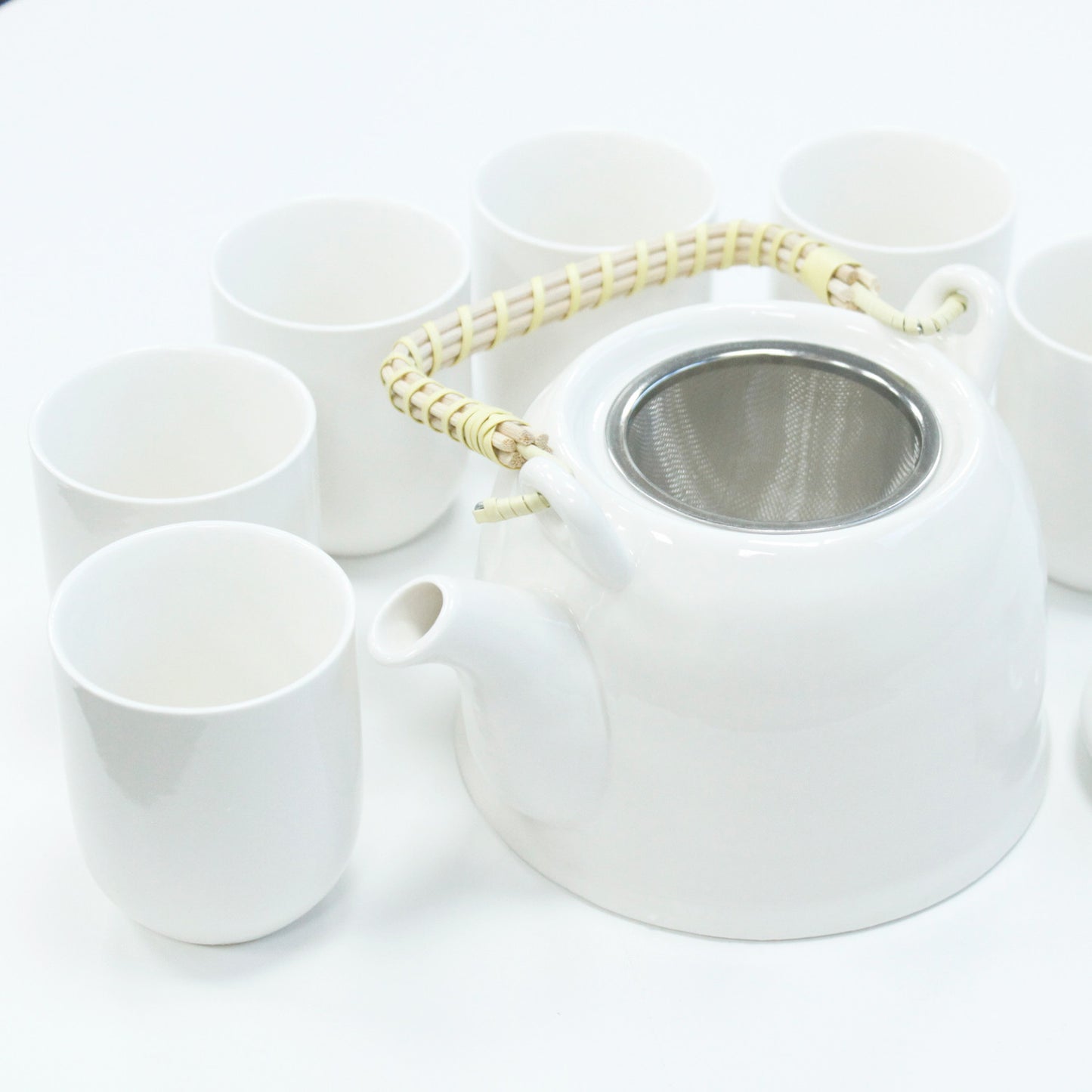 Herbal Tea Pot Set - Classic White - Premium Tea Pot Set from AW DS - Just £22! Shop now at Bean & Brew Co.