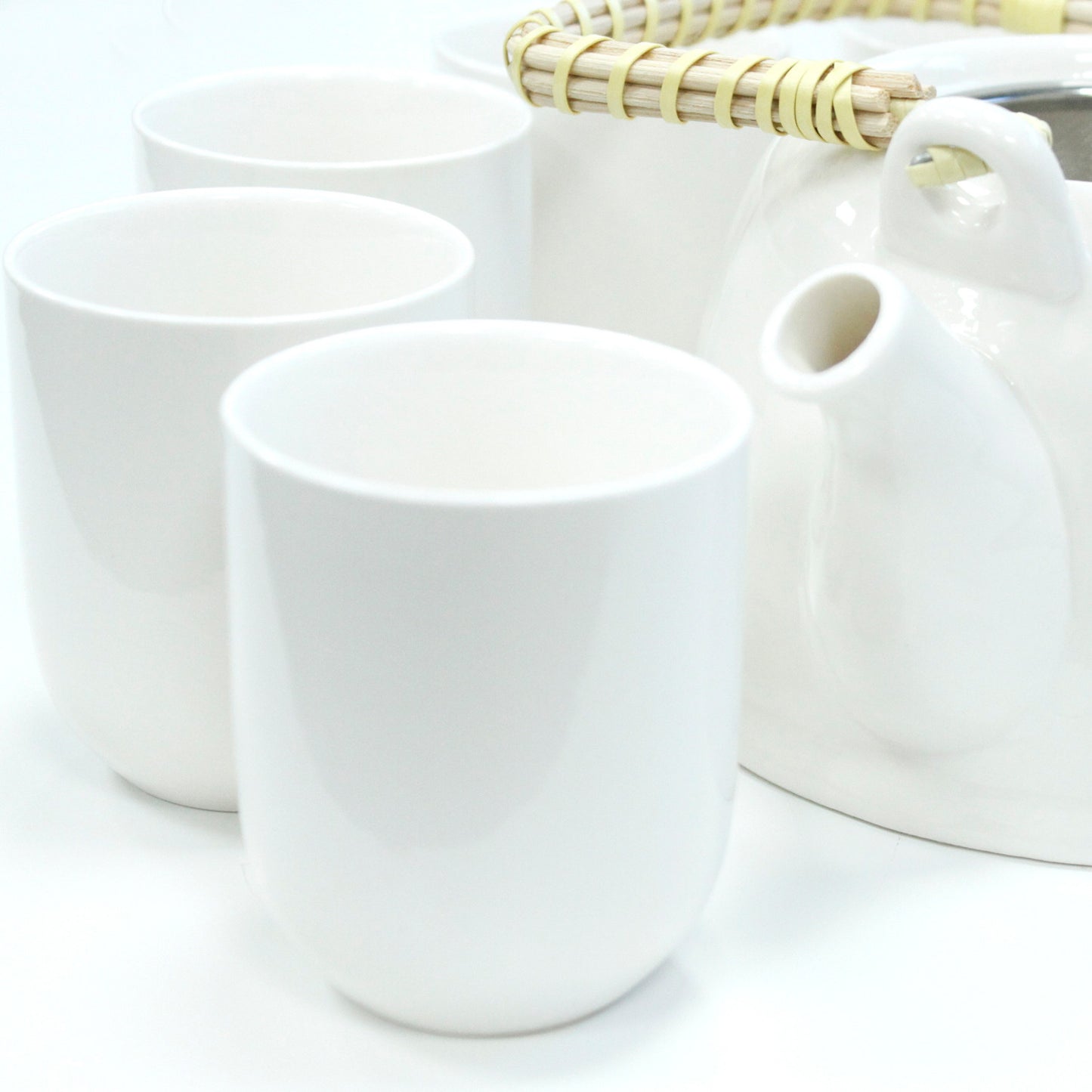 Herbal Tea Pot Set - Classic White - Premium Tea Pot Set from AW DS - Just £22! Shop now at Bean & Brew Co.