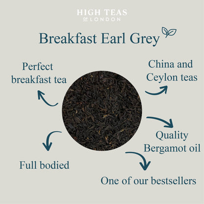 Breakfast Earl Grey Loose Leaf Tea - Bold Black Tea with Bergamot