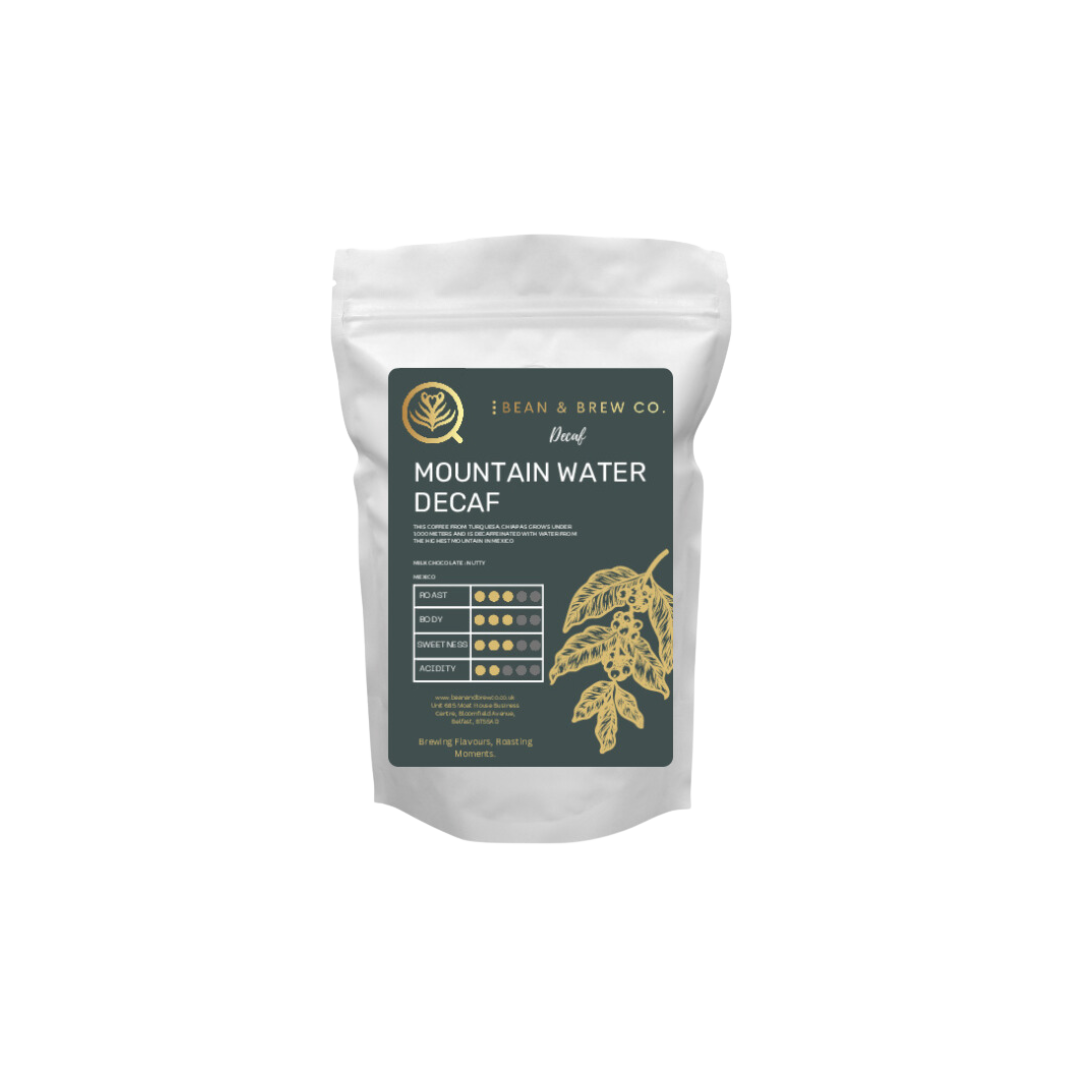 Mountain Water Process Decaf - Premium Decaf from Bean and Brew Co. - Just £12.49! Shop now at Bean & Brew Co.