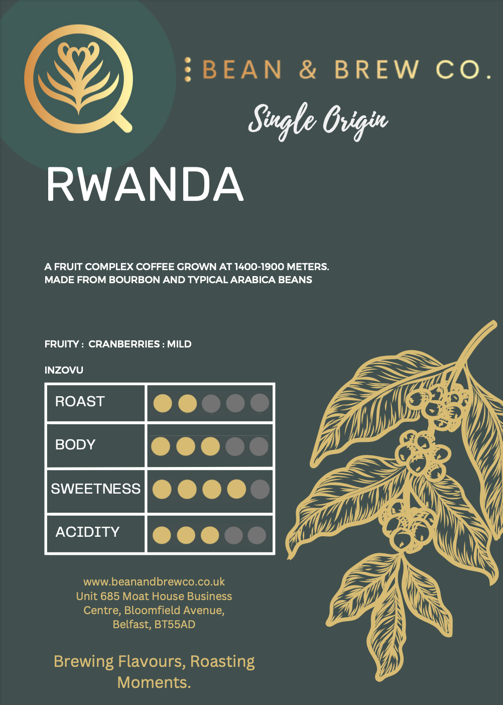 Rwanda - Premium Single Origin from Bean and Brew Co. - Just £10.99! Shop now at Bean & Brew Co.