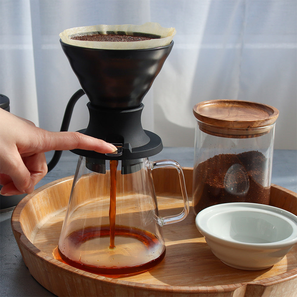 Hario Switch V60 Ceramic Immersion Dripper - Smokey Black (Size 02) - Premium  from Hario - Just £60! Shop now at Bean & Brew Co.