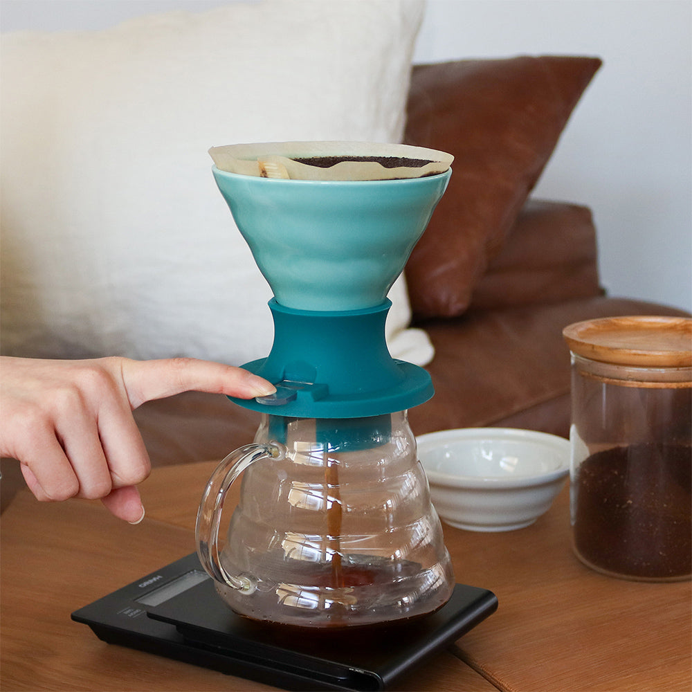 Hario Switch V60 Ceramic Immersion Dripper - Tropical Turquoise (Size 02) - Premium  from Hario - Just £60! Shop now at Bean & Brew Co.
