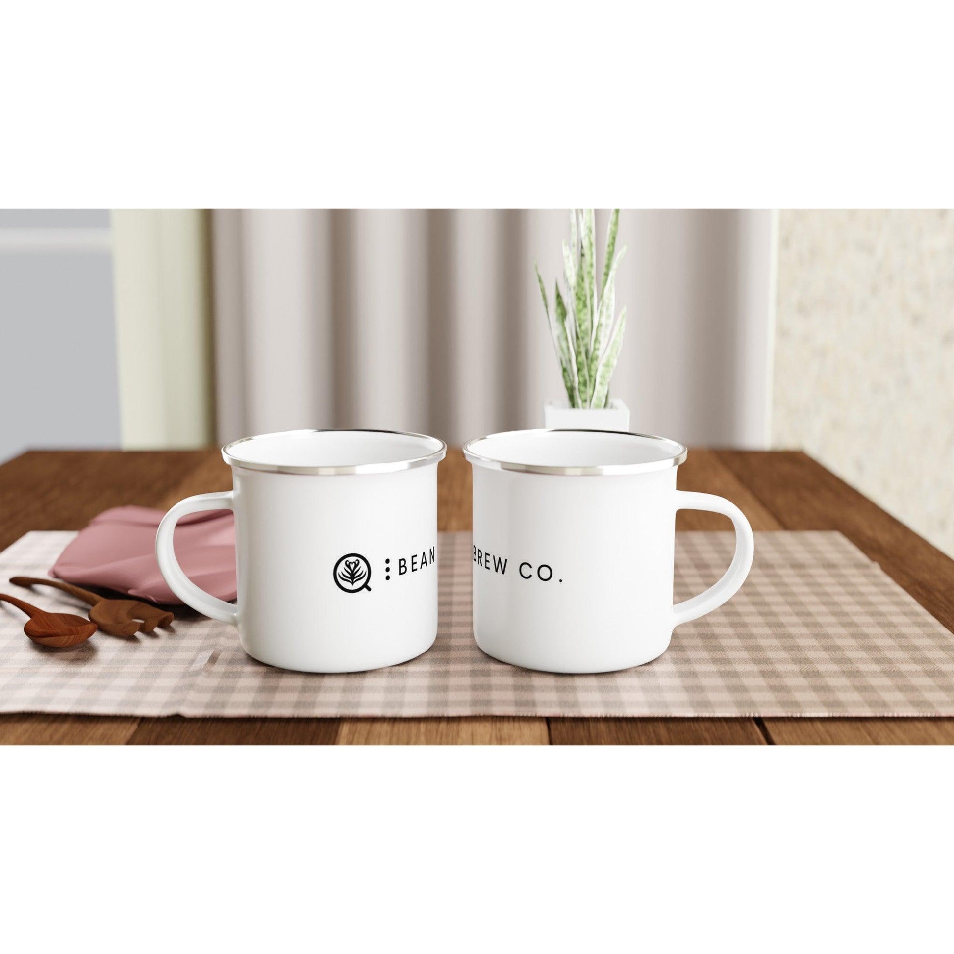 Bean & Bean Co. White 12oz Enamel Mug - Premium Print Material from Gelato - Just £15.99! Shop now at Bean & Brew Co.