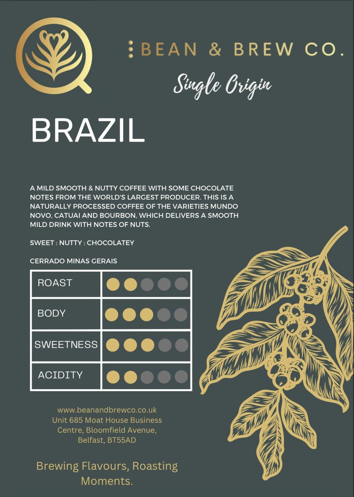 Brazil - Premium Single Origin from Bean and Brew Co. - Just £10.99! Shop now at Bean & Brew Co.