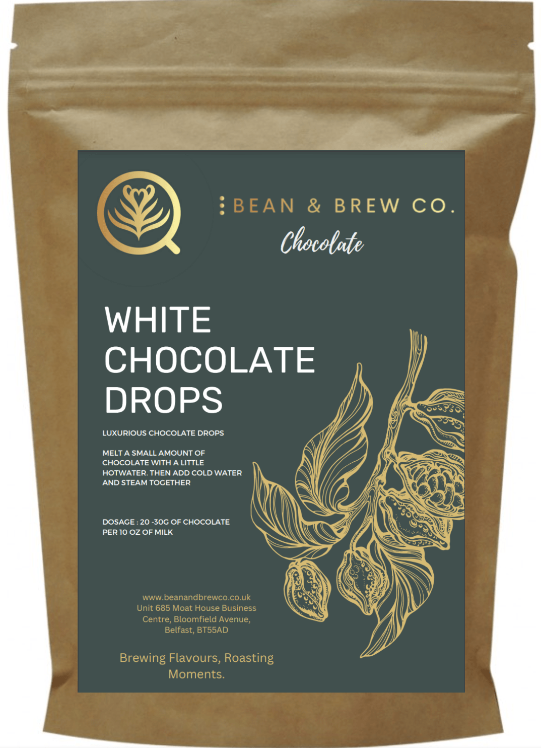 Chocolate Drops - White - Premium Chocolate from Bean and Brew Co. - Just £6.50! Shop now at Bean & Brew Co.