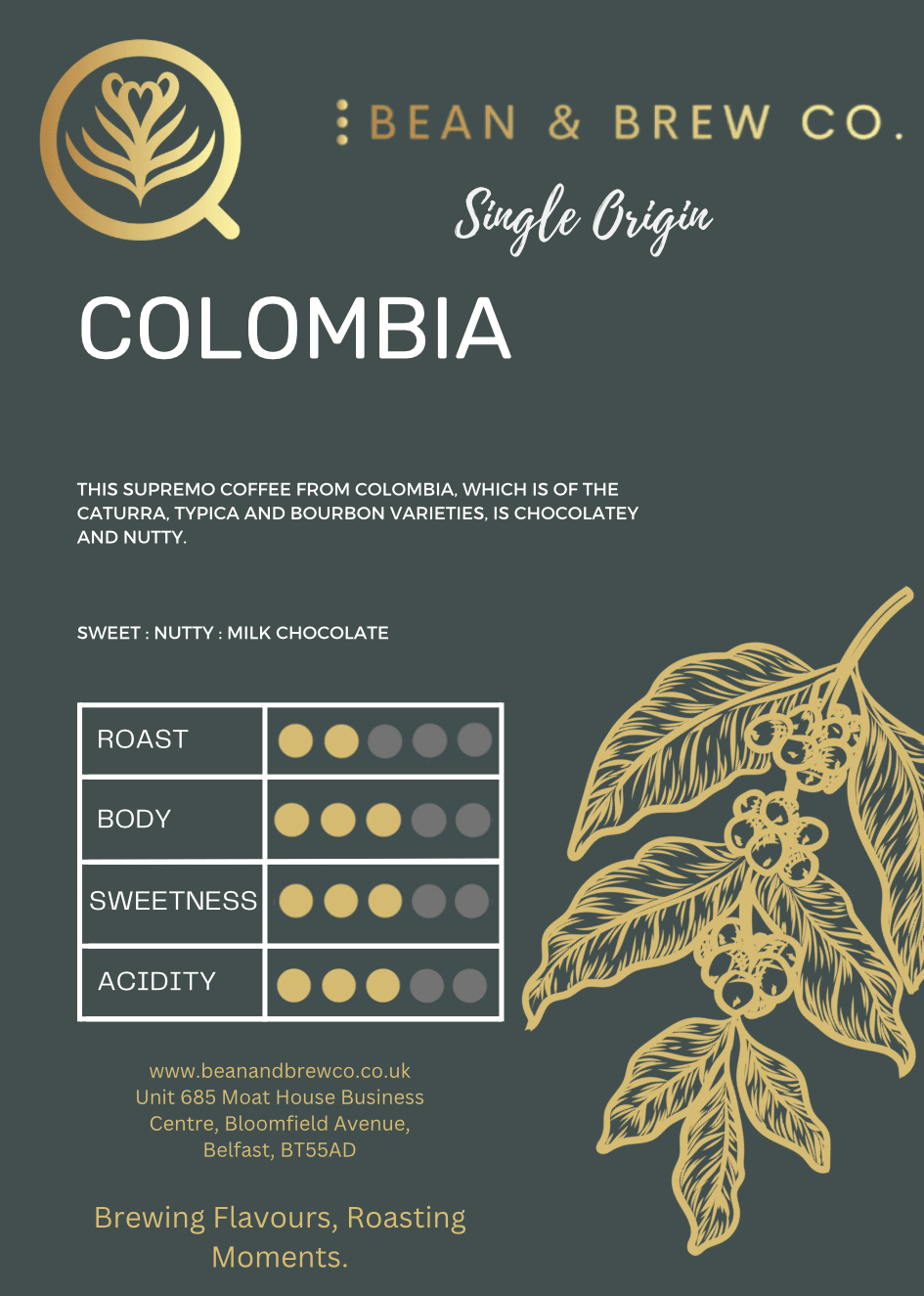 Columbia - Premium Single Origin from Bean and Brew Co. - Just £10.99! Shop now at Bean & Brew Co.