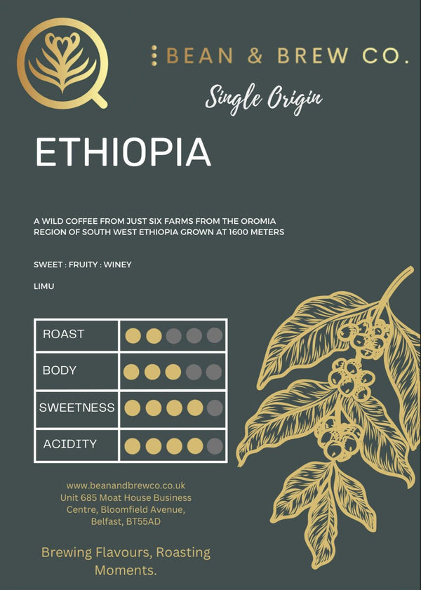 Ethiopia - Limu - Premium Single Origin from Bean and Brew Co. - Just £10.99! Shop now at Bean & Brew Co.