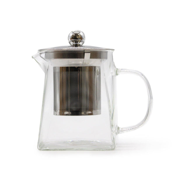 Glass Infuser Teapot - Tower Shape - Premium Accessories from AW DS - Just £14.99! Shop now at Bean & Brew Co.