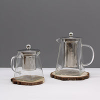 Glass Infuser Teapot - Tower Shape - Premium Accessories from AW DS - Just £14.99! Shop now at Bean & Brew Co.