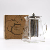 Glass Infuser Teapot - Tower Shape - Premium Accessories from AW DS - Just £14.99! Shop now at Bean & Brew Co.