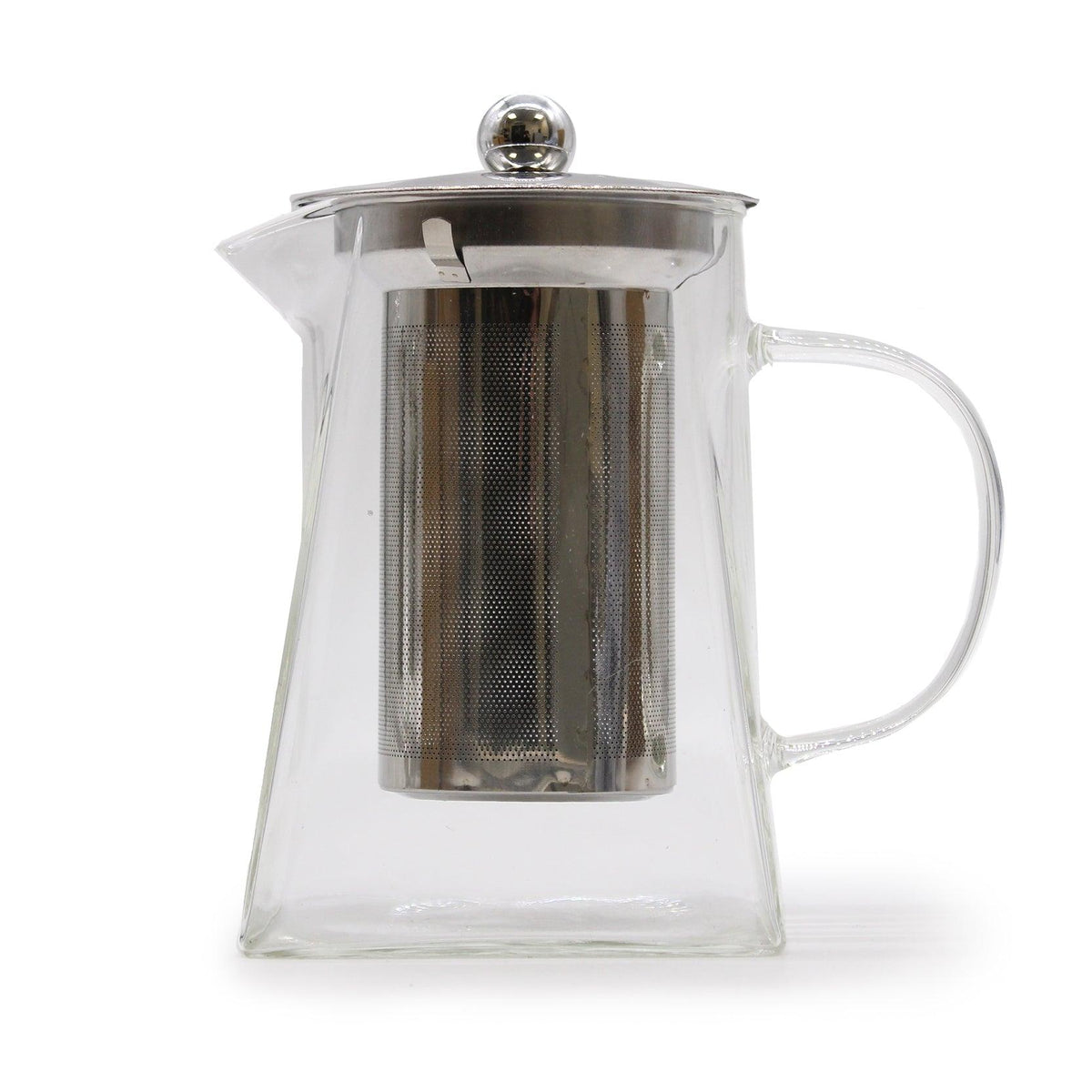 Glass Infuser Teapot - Tower Shape - Premium Accessories from AW DS - Just £14.99! Shop now at Bean & Brew Co.