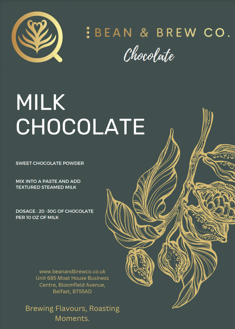 Milk Chocolate Powder - Premium Chocolate from Bean and Brew Co. - Just £6! Shop now at Bean & Brew Co.