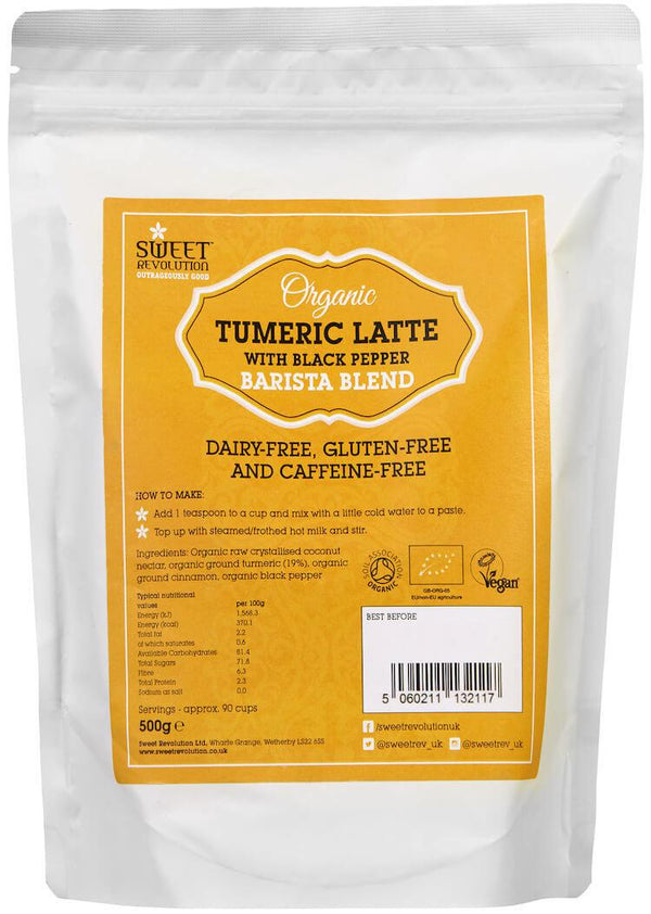 SR Organic Turmeric Latte With Black Pepper - Premium Organic Blends from Bean and Brew Co. - Just £23.99! Shop now at Bean & Brew Co.