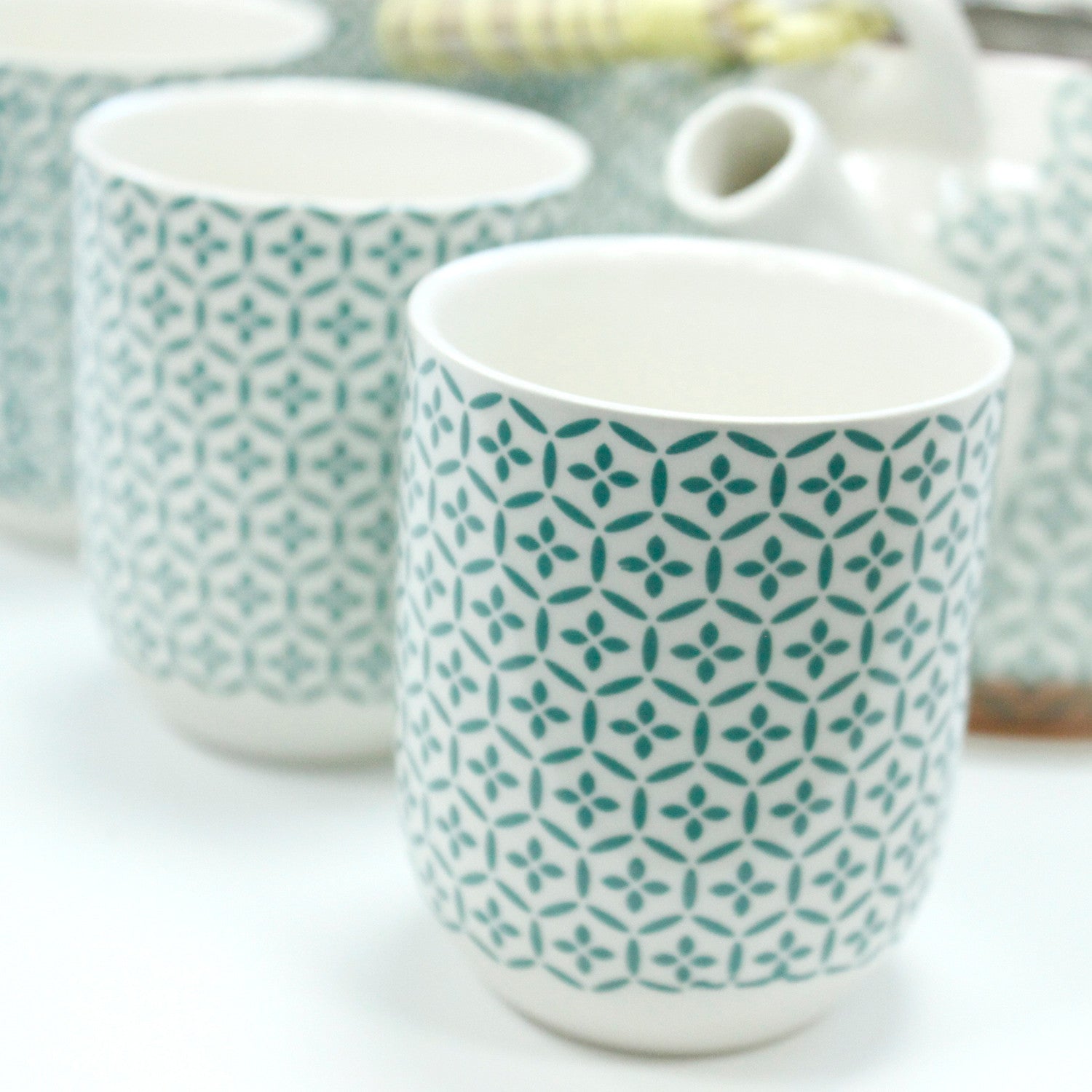 Herbal Tea Pot Set - Green Mosaic - Premium Tea Pot Set from AW DS - Just £22! Shop now at Bean & Brew Co.