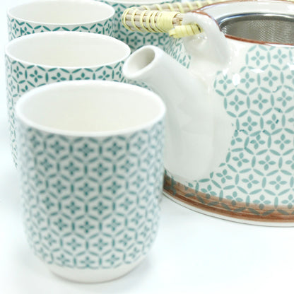 Herbal Tea Pot Set - Green Mosaic - Premium Tea Pot Set from AW DS - Just £22! Shop now at Bean & Brew Co.