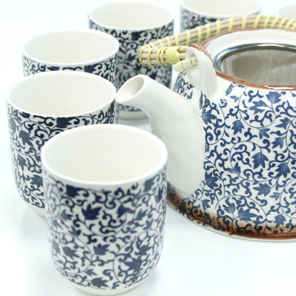 Herbal Tea Pot Set - Blue Pattern - Premium Tea Pot Set from AW DS - Just £22! Shop now at Bean & Brew Co.