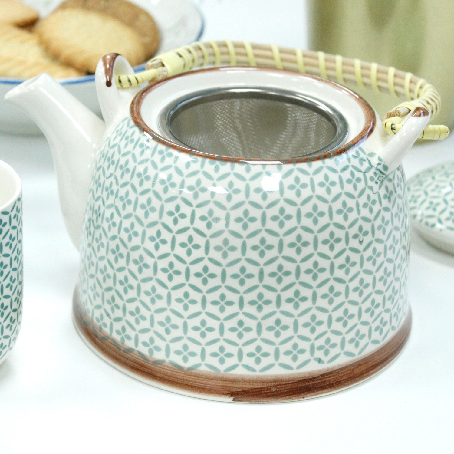 Herbal Tea Pot Set - Green Mosaic - Premium Tea Pot Set from AW DS - Just £22! Shop now at Bean & Brew Co.