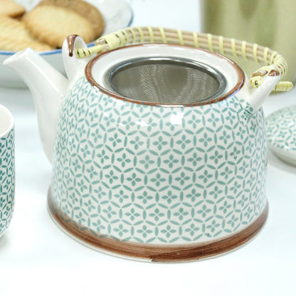 Herbal Tea Pot Set - Green Mosaic - Premium Tea Pot Set from AW DS - Just £22! Shop now at Bean & Brew Co.