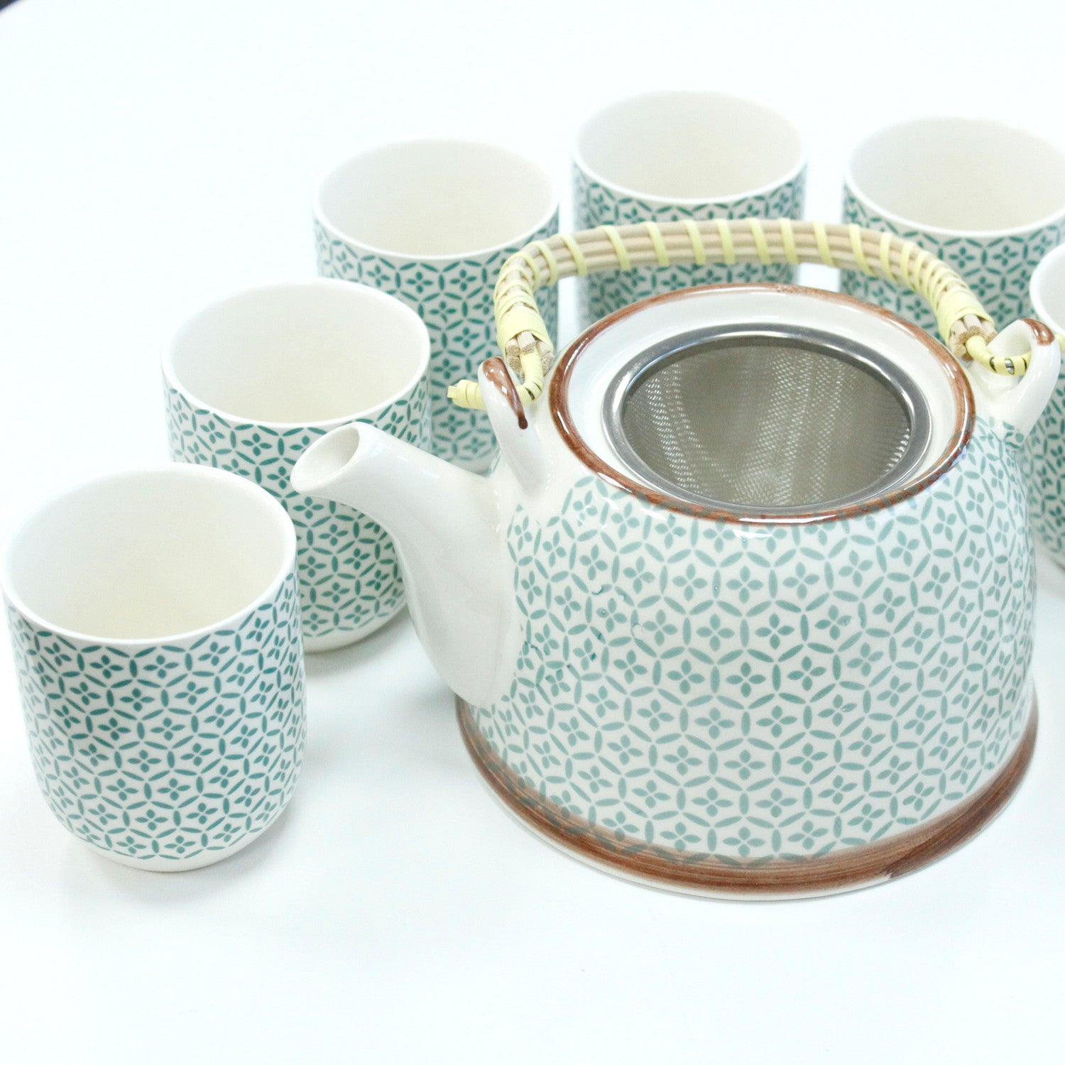 Herbal Tea Pot Set - Green Mosaic - Premium Tea Pot Set from AW DS - Just £22! Shop now at Bean & Brew Co.
