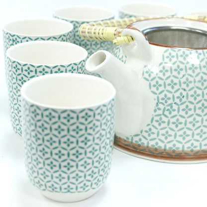 Herbal Tea Pot Set - Green Mosaic - Premium Tea Pot Set from AW DS - Just £22! Shop now at Bean & Brew Co.